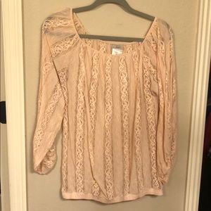 Pink lace blouse